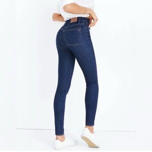 Madewell 11” High Rise Curvy Skinny Jeans Womens Dark Indigo Denim Sz 27